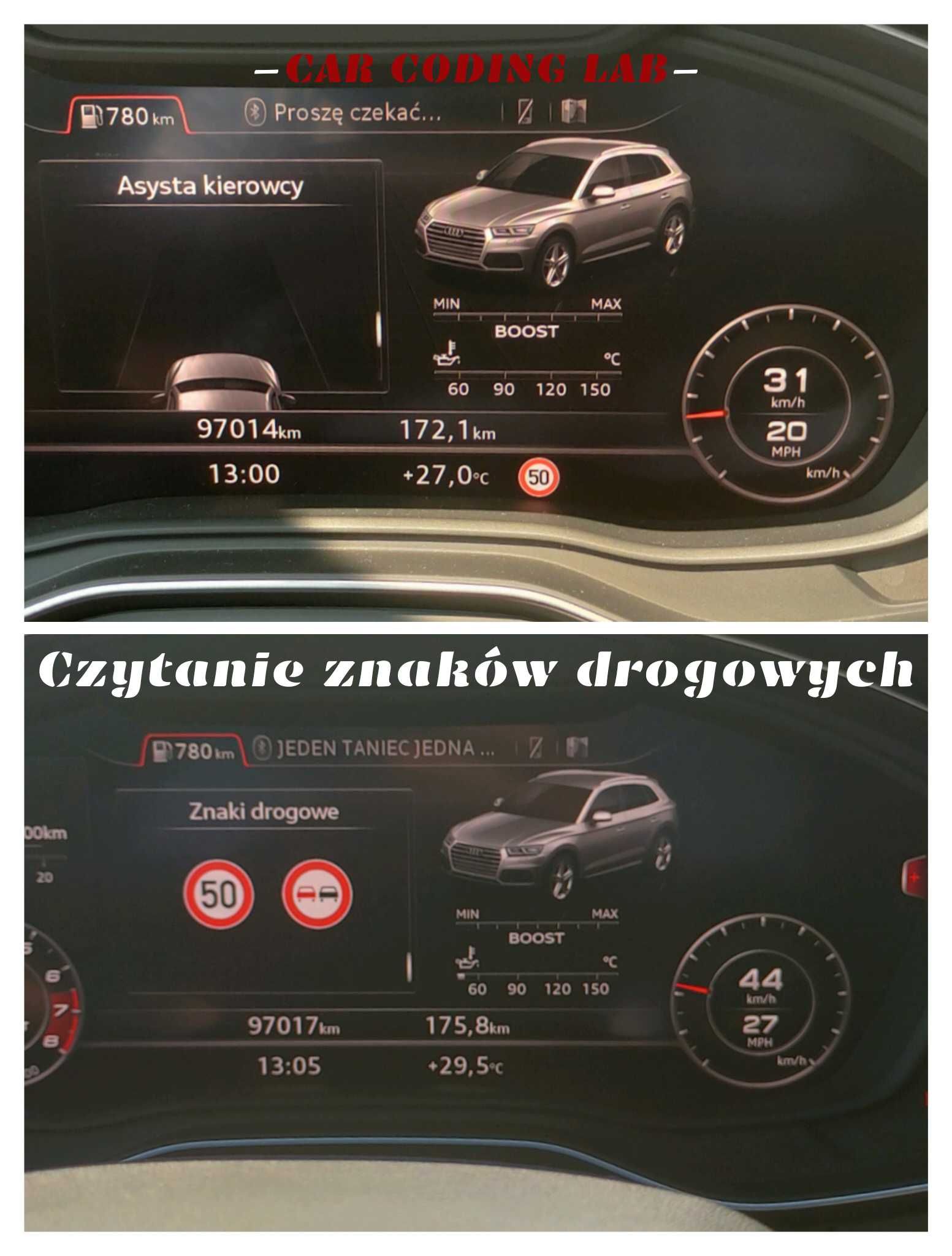 Konwersja z USA na EU Audi A3 A4 A5 A6 A7 Q3 Q5 Q7 Polski lampy mapy
