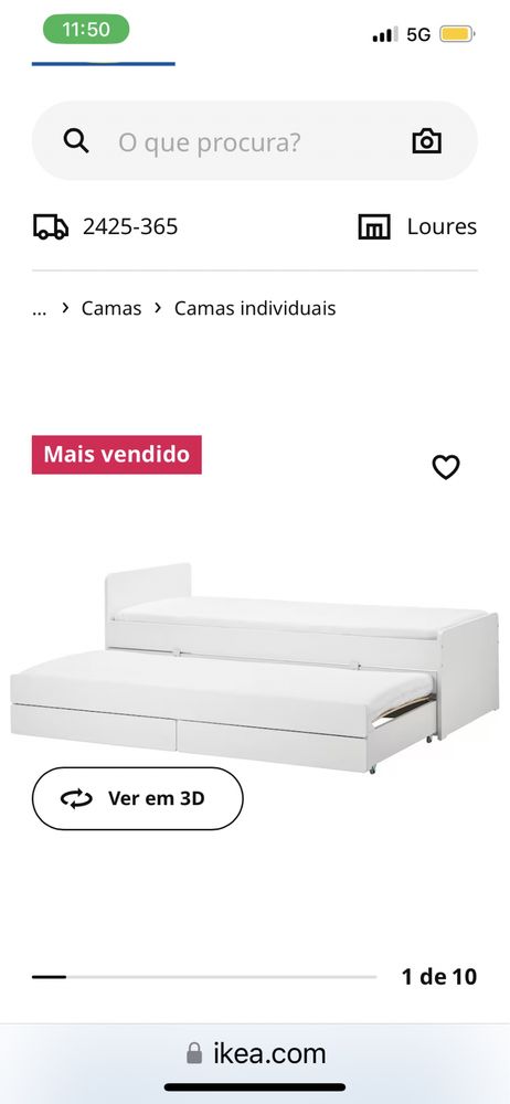 Cama criança semi nova