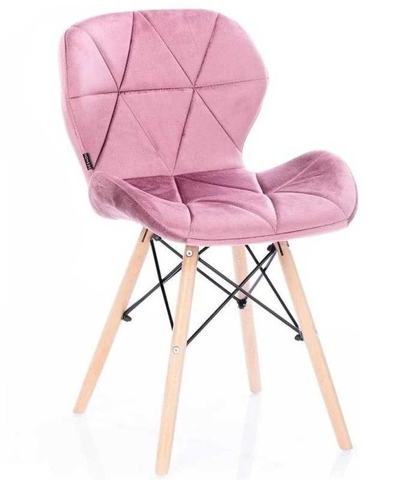 Krzesło Silla tapicerowane nowoczesny design drewno do salonu jadalni
