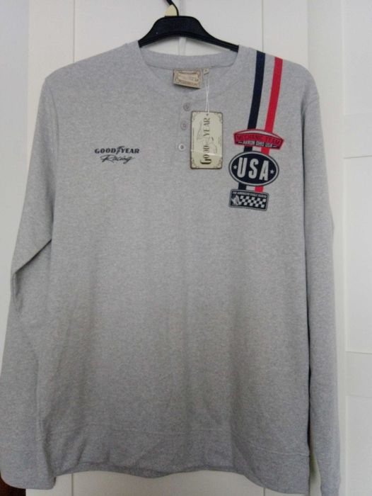 Dwuczęściowa męska piżama długi rękaw Good Year XL/XXL szary melanż