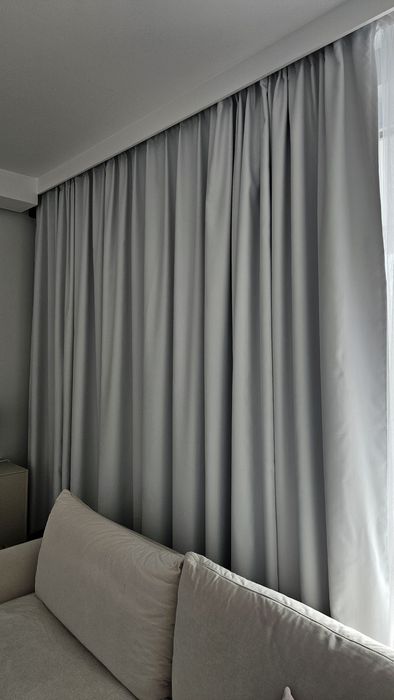 Zasłony zasłona blackout zaciemniające na taśmie szary