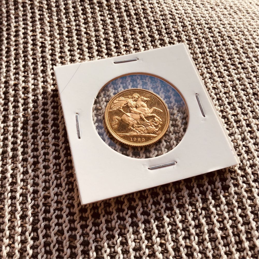 Moeda libra de ouro proof 1980 (gold sovereign)