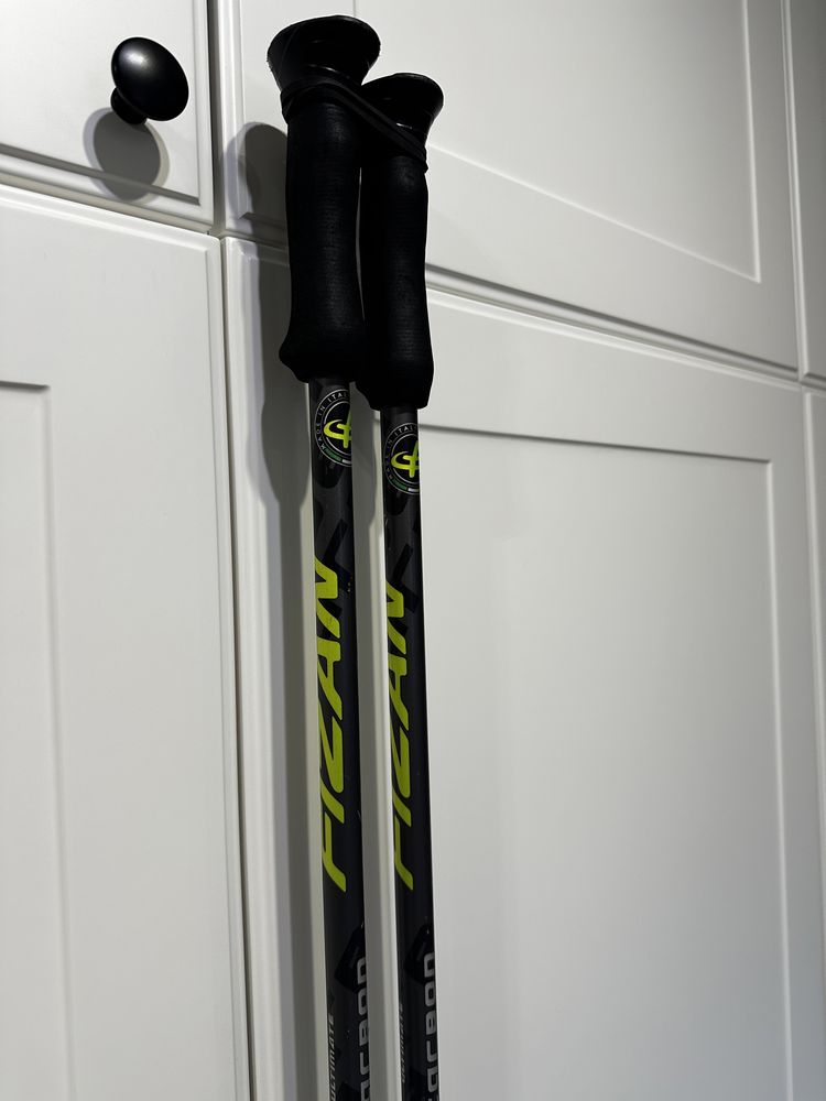 Kije narciarskie Fizan Carbon 115 cm + rękawice Viking rozm. 7