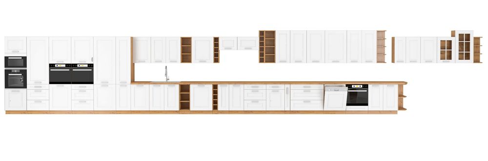 NOWE Nowoczesne Meble kuchenne kuchnia modułowa "LUNEA"