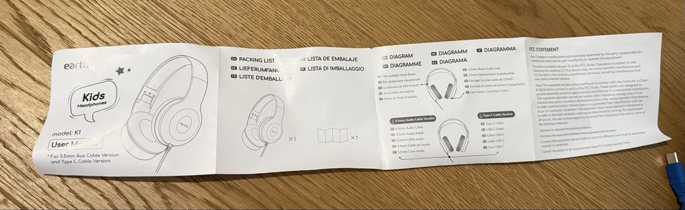 Słuchawki dziecięce Earfun