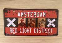 Placa Metal / Matricula AMSTERDAM Red Light District (nova)