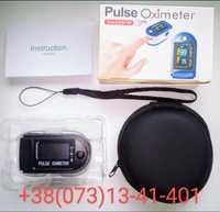 Пульсоксиметр Pulse Oximeter на палец. Измеритель кислорода + чехол.