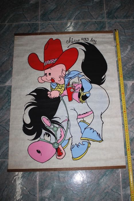 Cartaz - CHICCO Cow Boy - Anos 70 - Grande formato - Raro