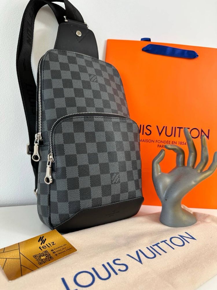 Skórzana nerka saszetka na ramię Premium Louis Vuitton Avenue Slingbag