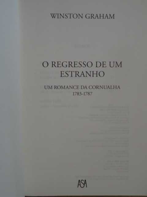 O Regresso de um Estranho de Winston Graham - 1ª Edição