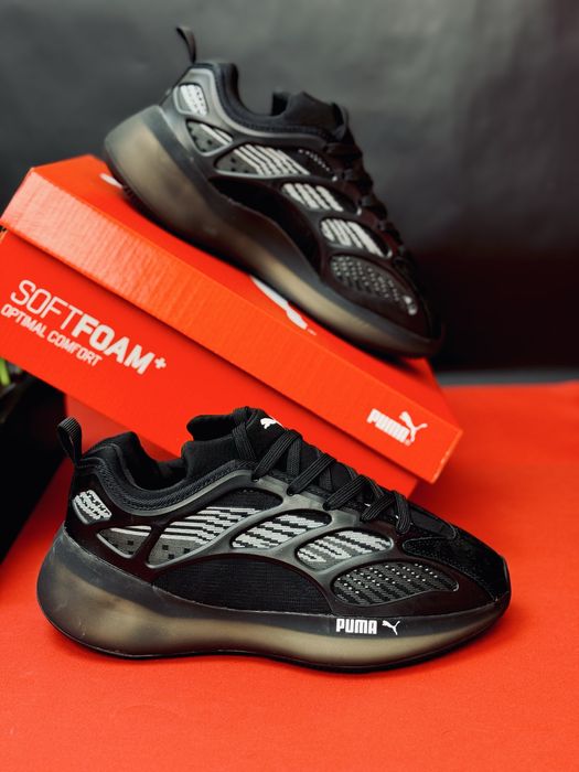 Puma красовки мужские на осень / осінні кросівки Пума чоловічі чорні