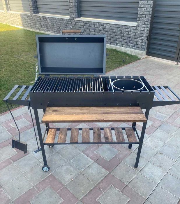 Мангал для казана, гриля, барбекю, шампурів на колесах