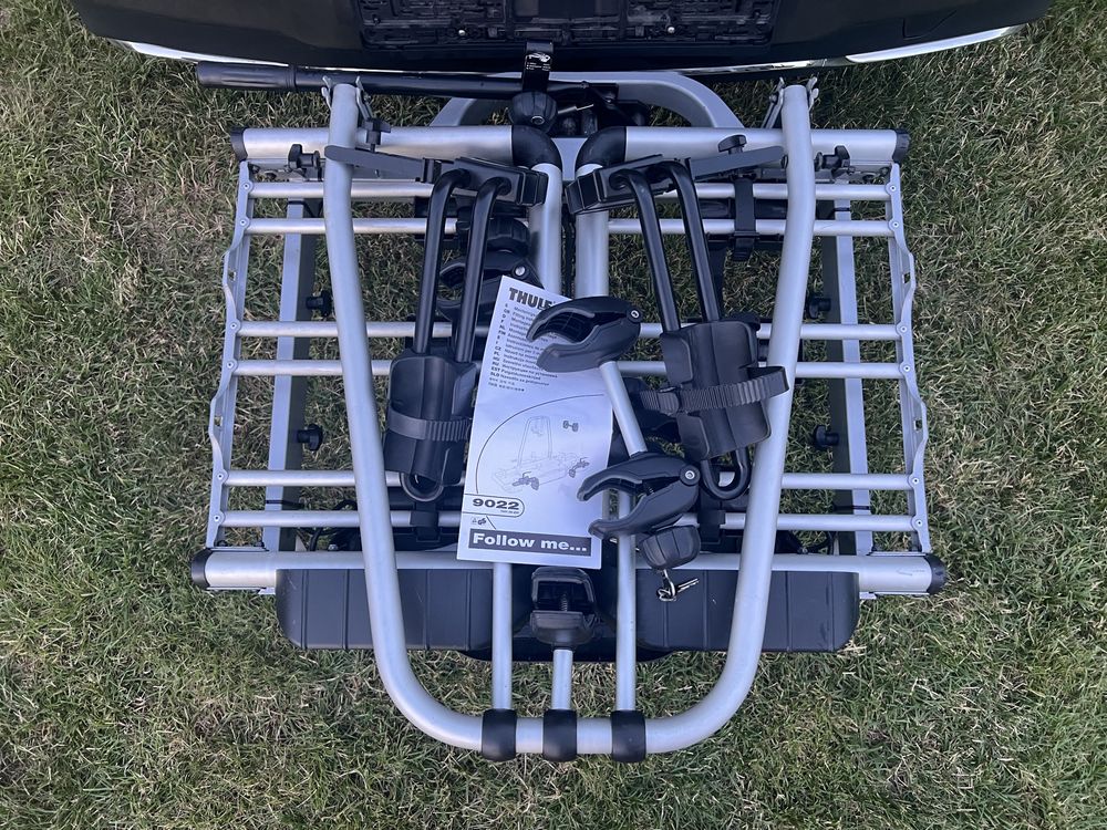 THULE 903 + adapter 9022 3/4 rowery składany bagażnik rowerowy na hak