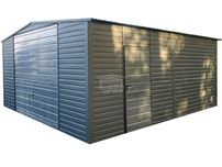 Garaż blaszany 5x5,5m Brama uchylna drzwi  dach dwuspadowy GP522