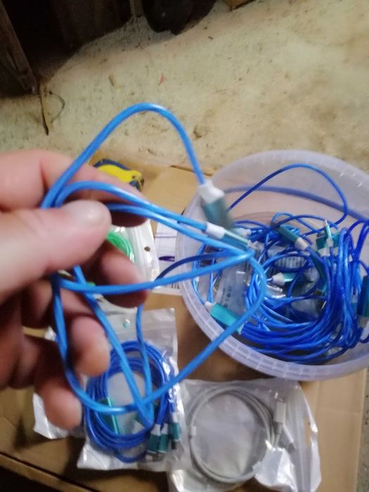 Светящийся USB кабель для быстрой зарядки 3 в 1