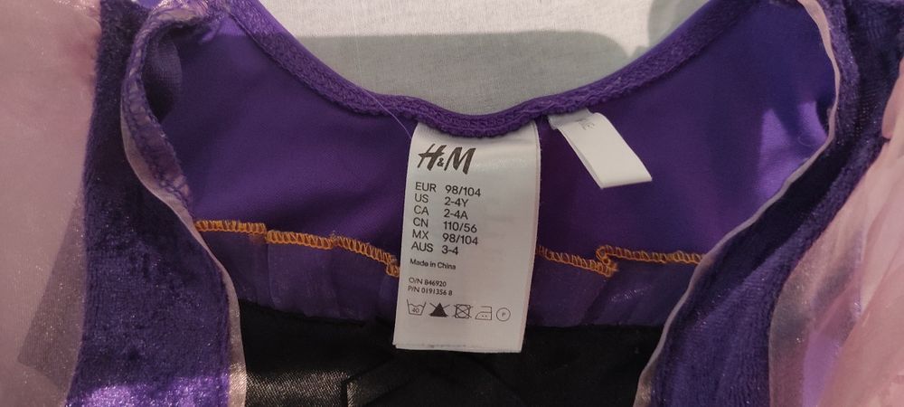 Плаття принцеси  H&M , 89-104см, 2-4роки