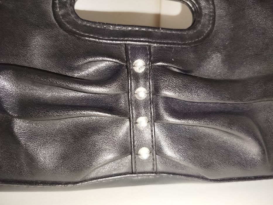 Elegancka czarna torebka damska, kopertówka na imprezę, na sylwestra