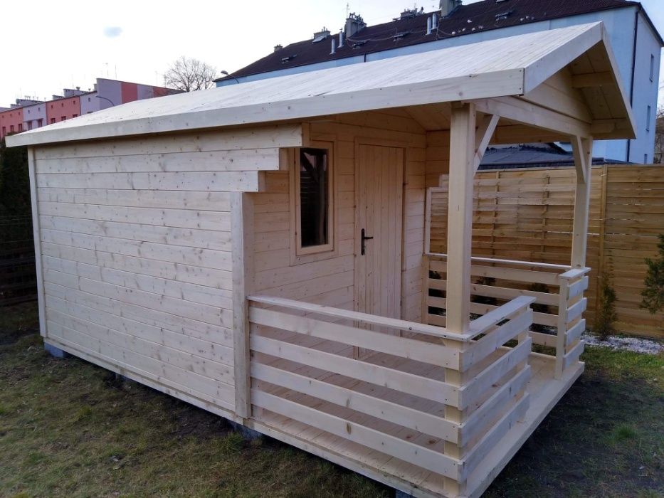 Domek STANDARD 11 m2 z pełnym zadaszeniem, kurnik, ogrodowy, z drewna