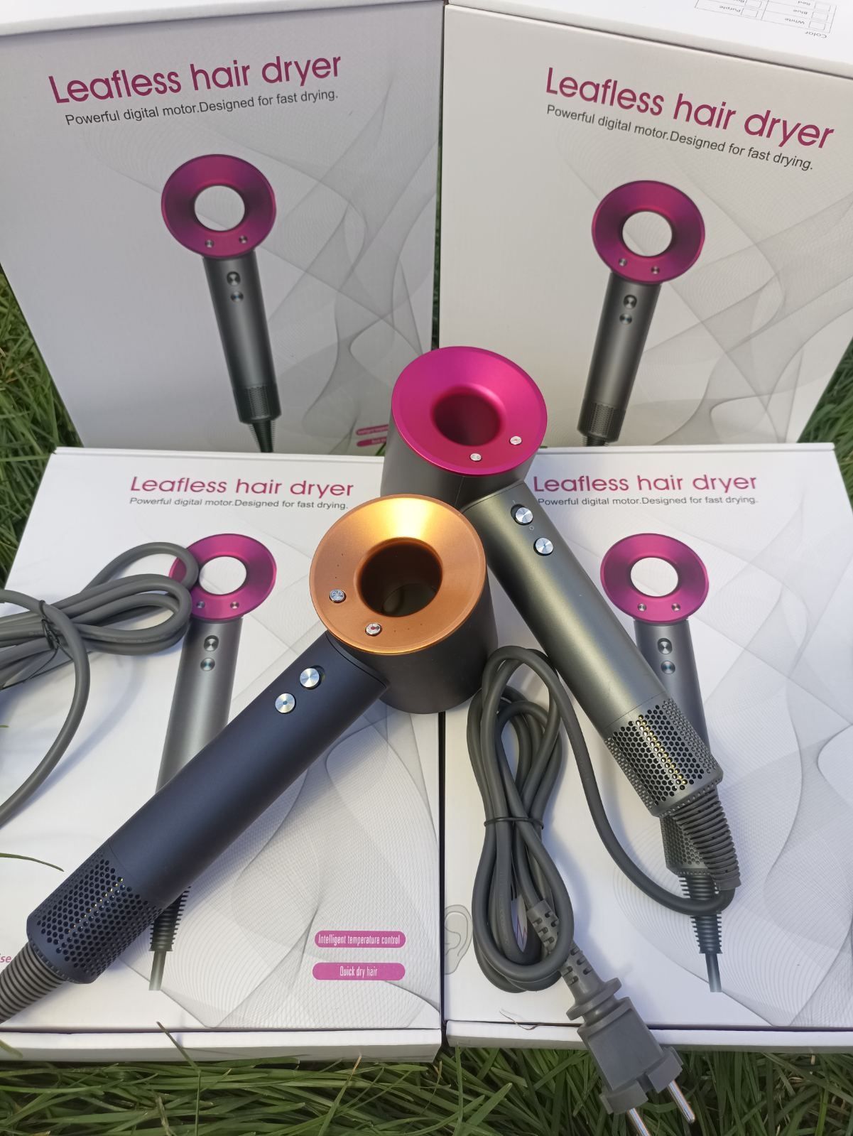 Фен для волосся  Leafless hair dryer 5 магнітних насадок+ настінний тр
