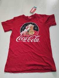 Coca cola świąteczny t-shirt z Mikołajem r. XS