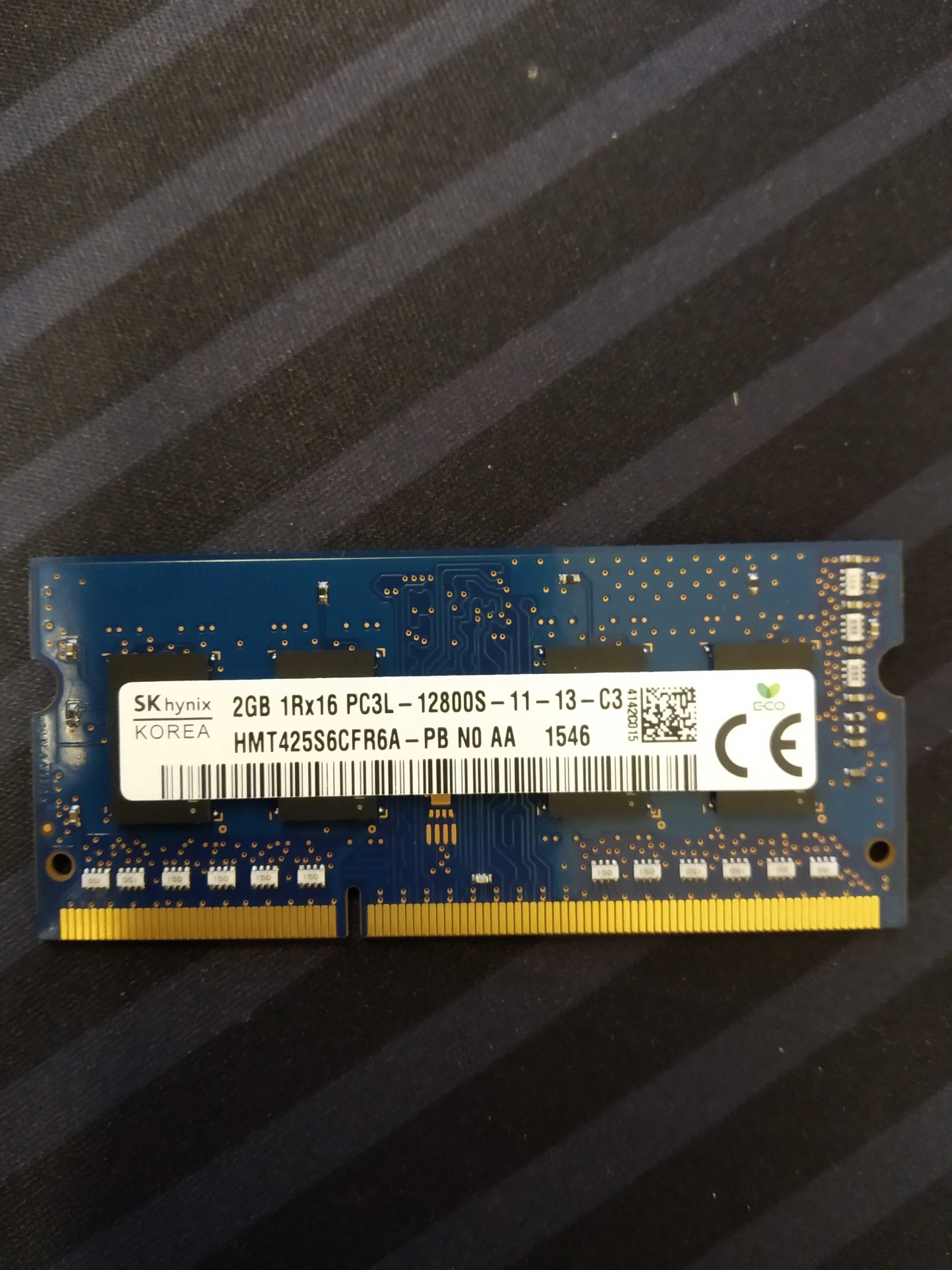 Vendo memória para portátil 2GB DDR3 1600MHz PC3L-12800