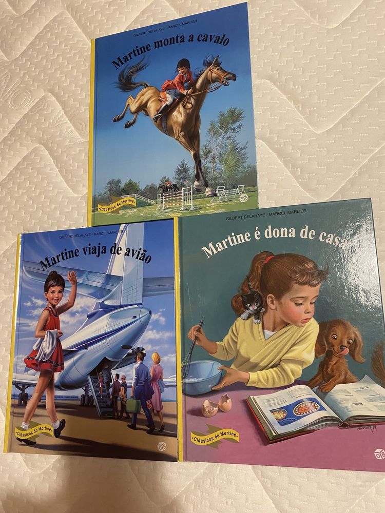 3 livros Martine Anita Dona de Casa viaja aviao monta cavalo novos