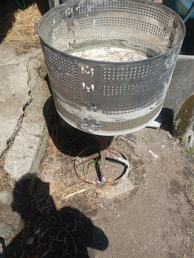 Fogareiro em tambor de inox