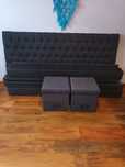 Cama de casal cinza