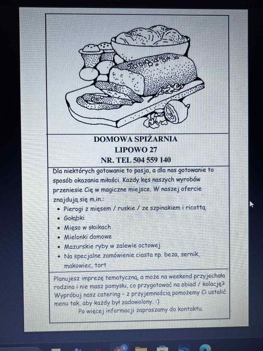domowa. spiżarnia catering