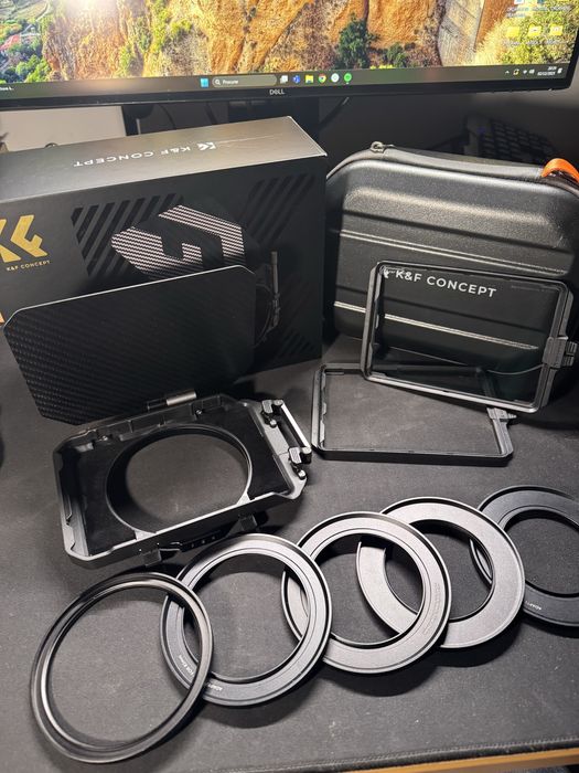 K&F CONCEPT Mini Matte Box + Filtro Black Mist 1/4