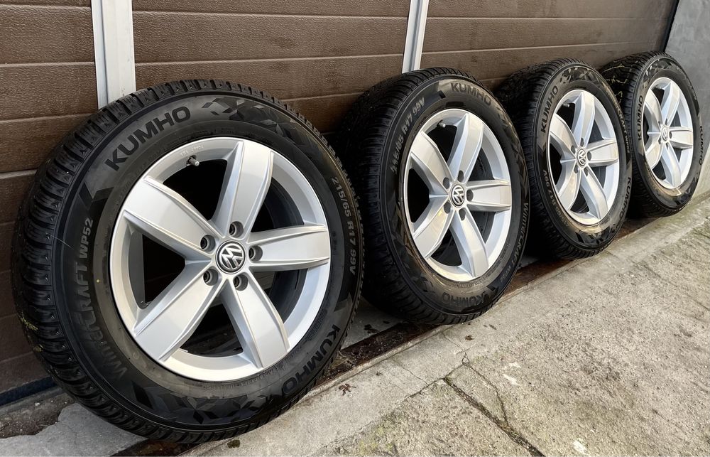4x koła aluminiowe 5x112 r17 et38 6,5J Alufelgi Opony 215/65 17 VW 23r