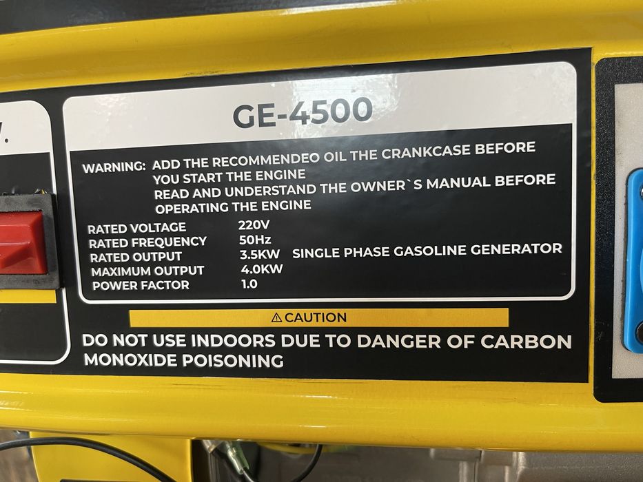 Генератор GE-4500 3.5кВт-4.0 кВт