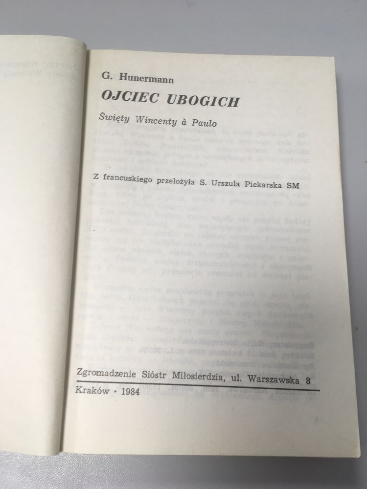 G. Hunermann - Ojciec ubogich