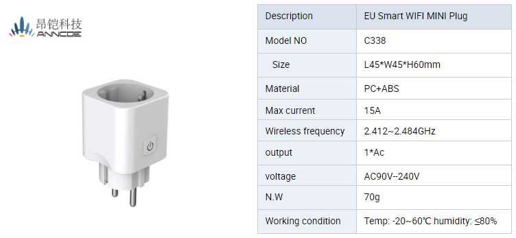 SMART SOCKET inteligentna wtyczka gniazdo WIFI DOM