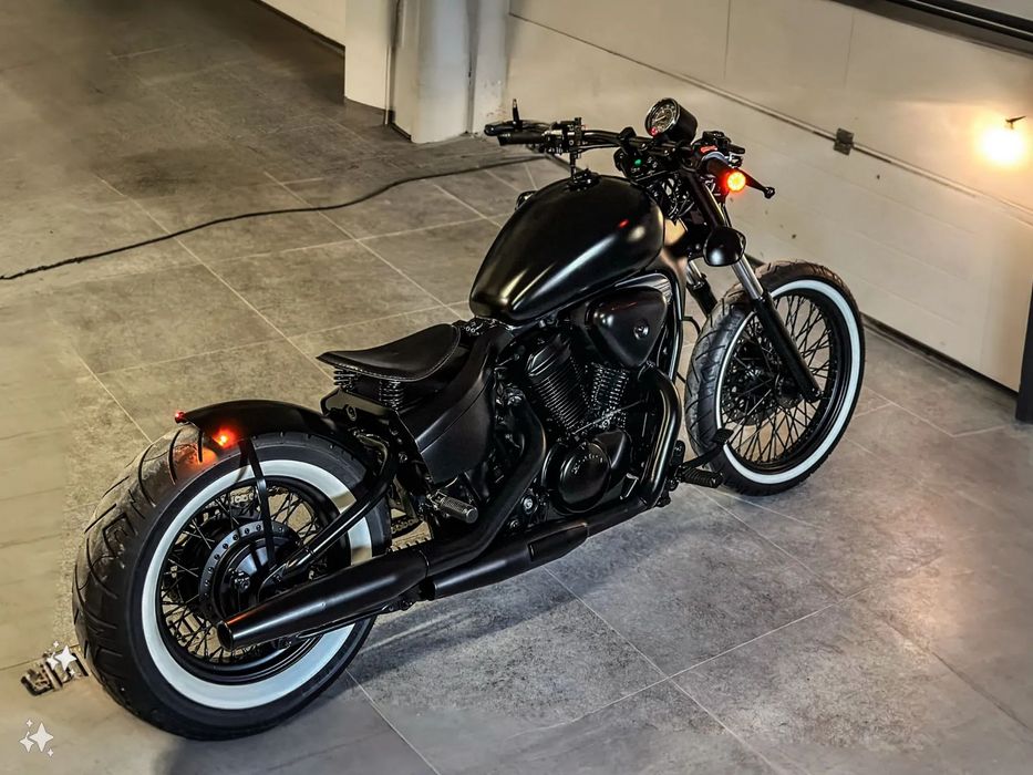 Honda Shadow Honda Shadow VT600 Bobber Custom Harley Czarna Satyna