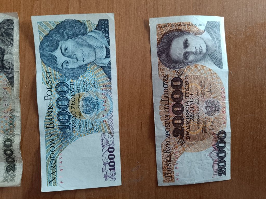 Banknoty, monety z PRL