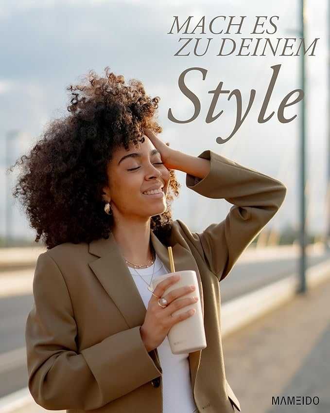 MAMEIDO Kubek termiczny ze słomką – 470 ml