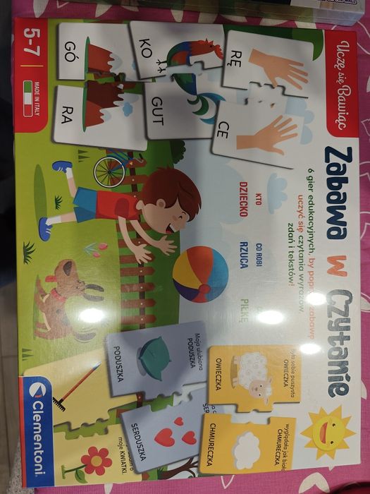 Zabawa w czytanie, gra edukacyjna 5-7 lat