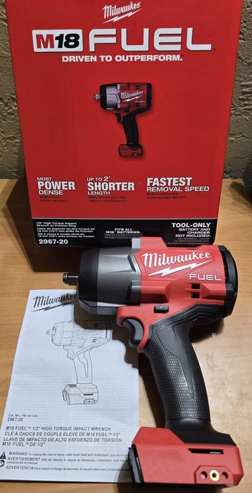 Milwaukee m18 2967-20 квадрат 1/2 крутний момент 2200нм .