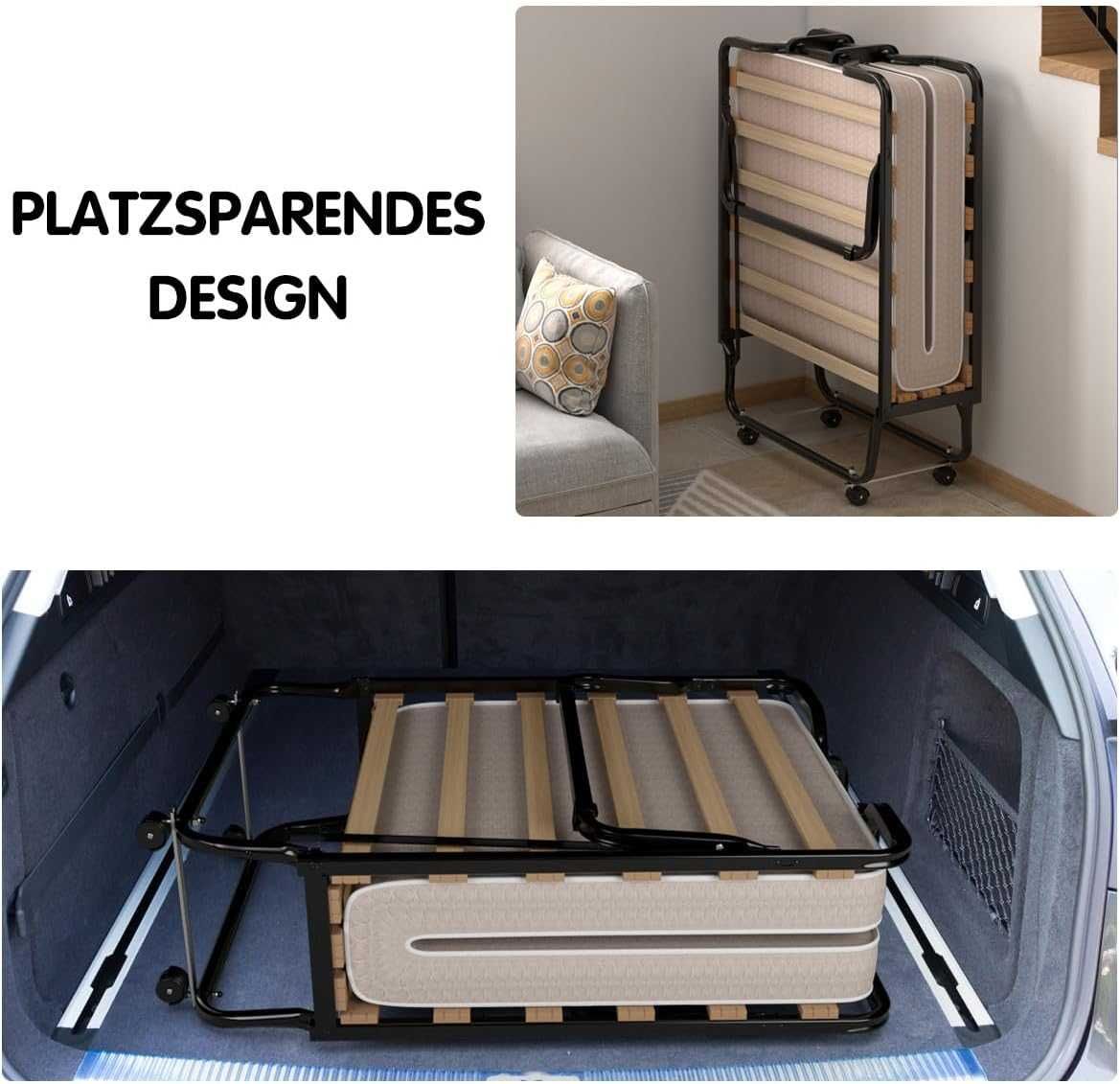 Składane łóżko COSTWAY