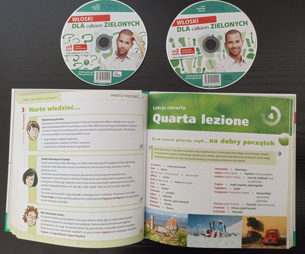 "Włoski dla całkiem zielonych" z dwiema CD mp3
