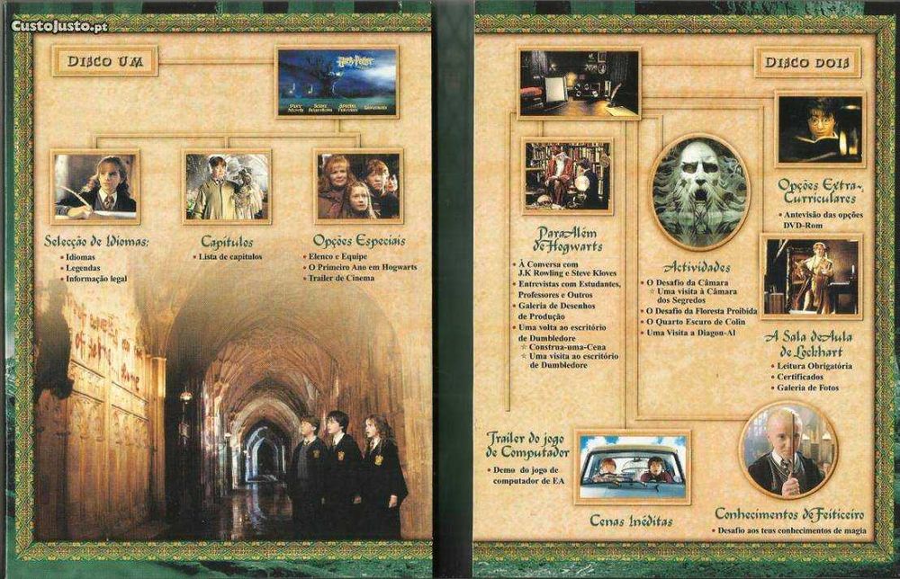 2 DVDs  Filme Harry Potter e a Câmara dos Segredos 2 DISCOS Camera