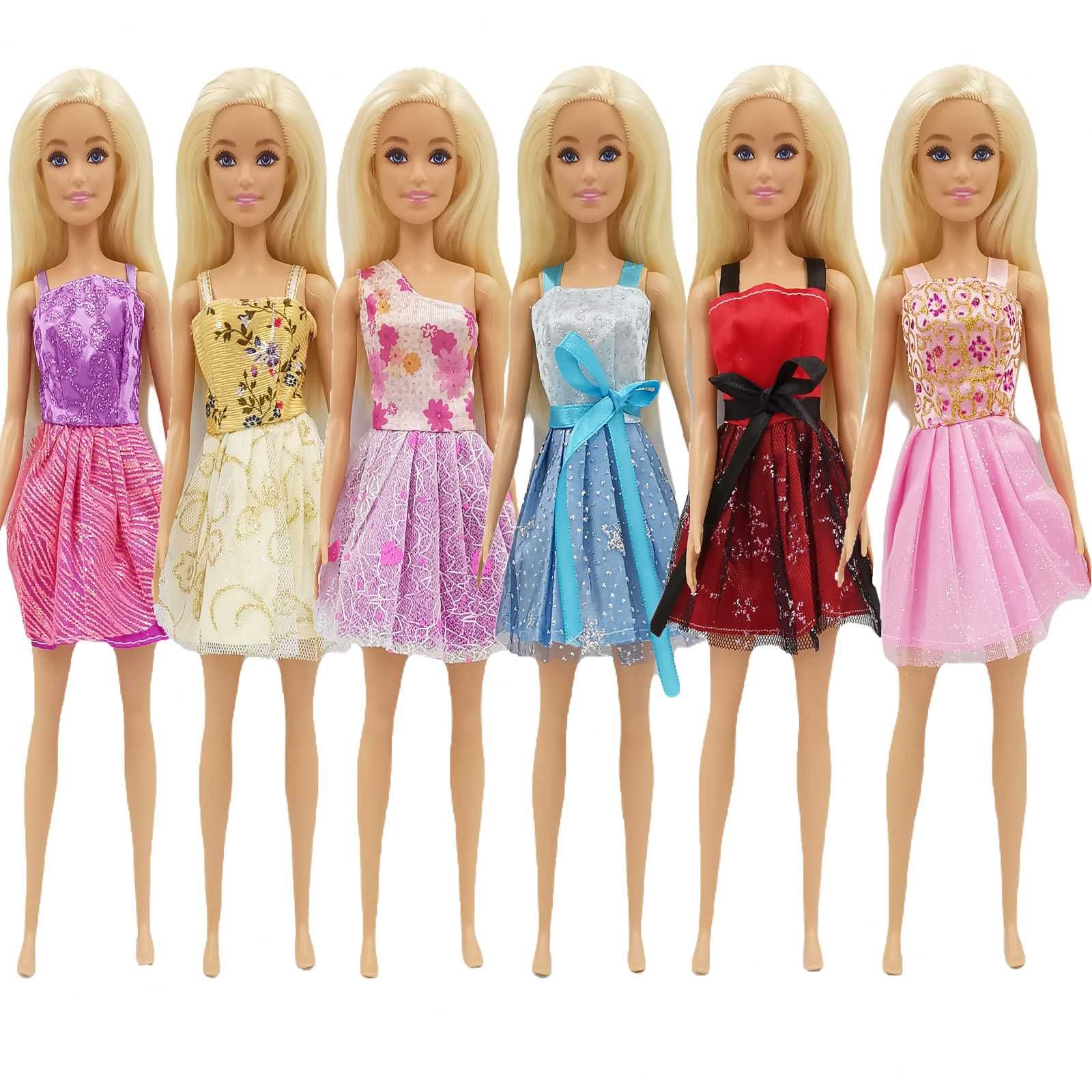 Sukienki Ubranka dla Lalek Barbie 6 sztuk Ciuszków Zestaw