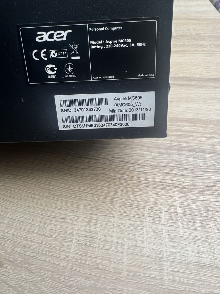 Компьютер Acer Aspire MC605 Tower / Intel Core