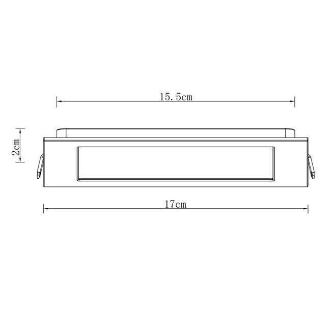 Downlight LED quadrado branco 12w frio
