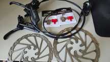 Hamulce Sram Level T + tarcze + nowe klocki