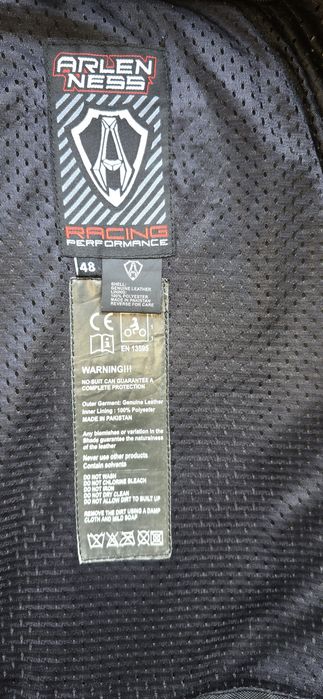 Casaco dw pele para mota usado com todas protecções incluidas