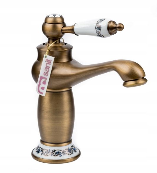 RETRO 125 bateria umywalkowa prysznicowa stare złoto