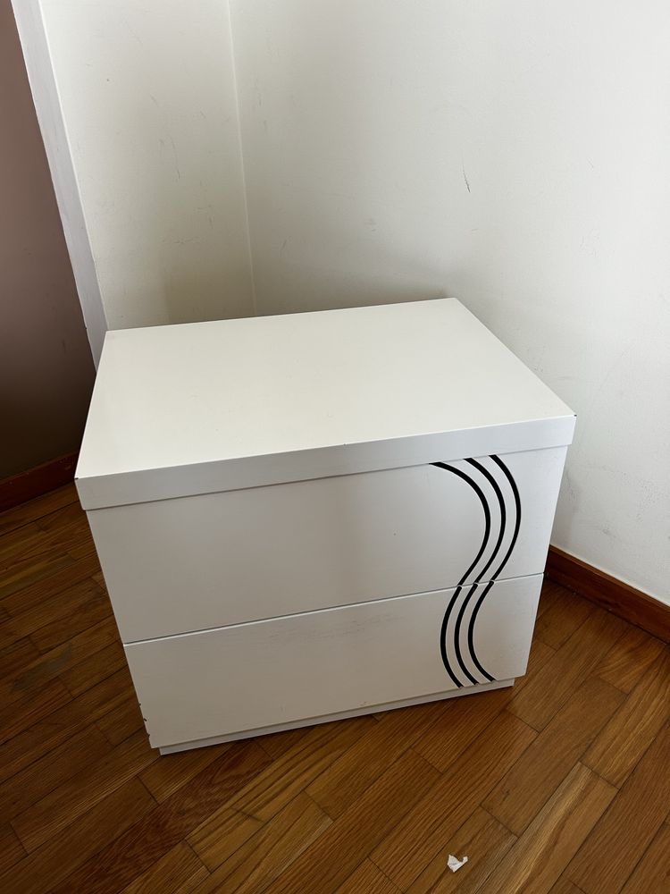 Cama Casal Madeira Branca