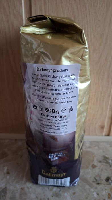 Kawa ziarnista niemiecka Dallmayr prodomo spezialveredelt 500g